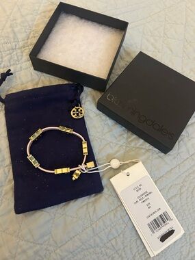 NWT Tory Burch Serif T Stackable Leather Bracelet